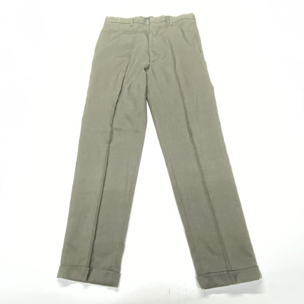 Vintage 1960s-70s Levi's Sta-Prest Beige Light Green Dress Pants 32x28
